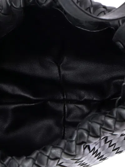 Pre-owned Bottega Veneta Bulb Intrecciato Nappa Small Shoulder Bag In Black