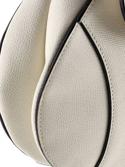 Pre-owned Dior Saddle Handbag Leather Medium Shoulder Bag In Neutral