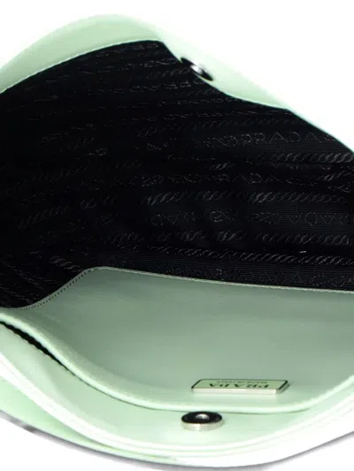 Pre-owned Prada Cleo Shoulder Bag Spazzolato Leather Medium Hobo Bag In White