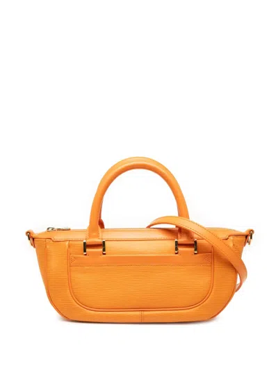 Pre-owned Louis Vuitton 2004 Epi Dhanura Pm Satchel In Orange