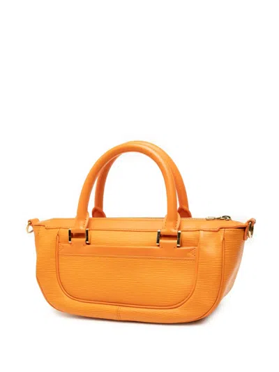 Pre-owned Louis Vuitton 2004 Epi Dhanura Pm Satchel In Orange