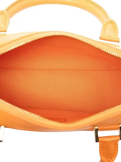Pre-owned Louis Vuitton 2004 Epi Dhanura Pm Satchel In Orange