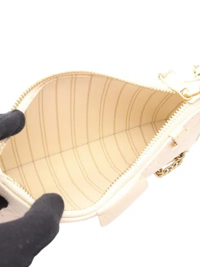 Pre-owned Louis Vuitton 2021-2025 Monogram Empreinte Easy Pouch Shoulder Bag In White