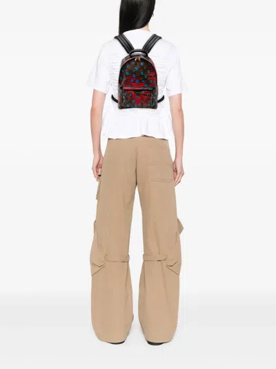 Pre-owned Louis Vuitton 2016 Monogram Jungle Dots Palm Springs Pm Backpack In Brown