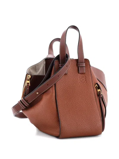 Pre-owned Loewe Hammock Bag Leather Small Shoulder Bag In Brown