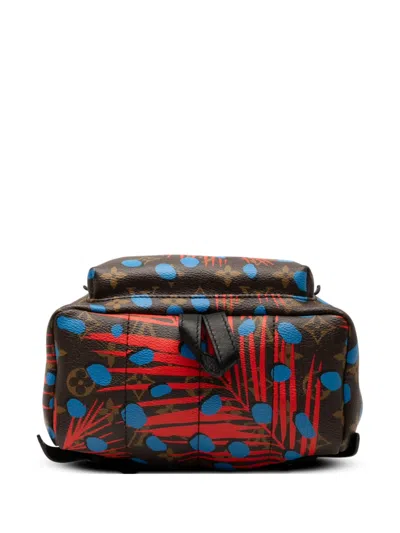 Pre-owned Louis Vuitton 2016 Monogram Jungle Dots Palm Springs Pm Backpack In Brown