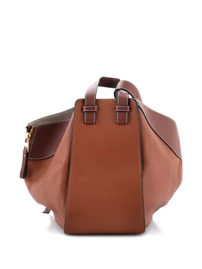 Pre-owned Loewe Hammock Bag Leather Small Shoulder Bag In Brown