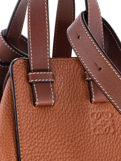 Pre-owned Loewe Hammock Bag Leather Small Shoulder Bag In Brown