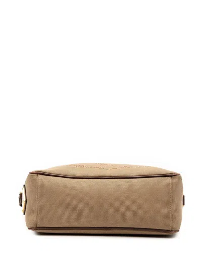 Pre-owned Prada 2013-2025 Canvas Canapa Logo Crossbody Bag In Brown