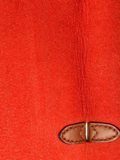 Pre-owned Louis Vuitton Vaugirard Handbag Monogram Canvas With Leather Satchel In Red