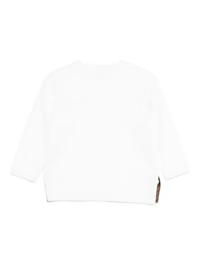 Fendi Buttoned Jumper In White