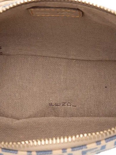 Pre-owned Fendi 2000-2025 Zucchino Canvas Triple Strap Pochette Shoulder Bag In Brown