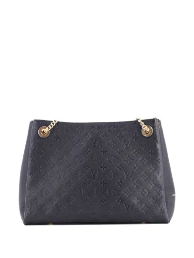 Pre-owned Louis Vuitton Surene Handbag Monogram Empreinte Leather Mm Shoulder Bag In Black
