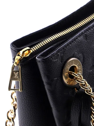 Pre-owned Louis Vuitton Surene Handbag Monogram Empreinte Leather Mm Shoulder Bag In Black