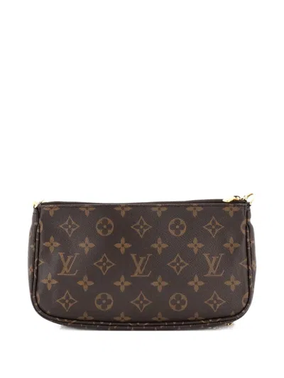 Pre-owned Louis Vuitton Multi Pochette Accessoires Monogram Canvas Crossbody Bag In Brown