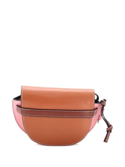 Pre-owned Loewe Gate Shoulder Bag Leather Mini Crossbody Bag In Brown