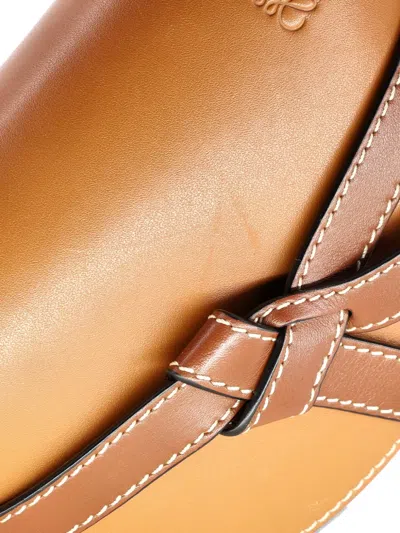 Pre-owned Loewe Gate Shoulder Bag Leather Mini Crossbody Bag In Brown