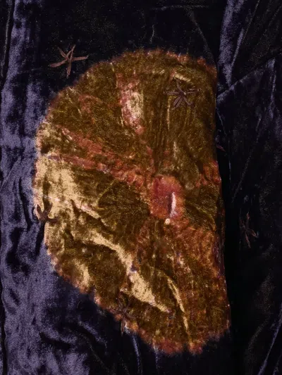 Yavi Padded Velvet-effect Jacket In Multi