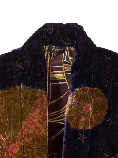 Yavi Padded Velvet-effect Jacket In Multi