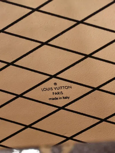 Pre-owned Louis Vuitton Petite Malle Handbag Damier Tressage Monogram Canvas And Leather Clutch Bag In Neutral