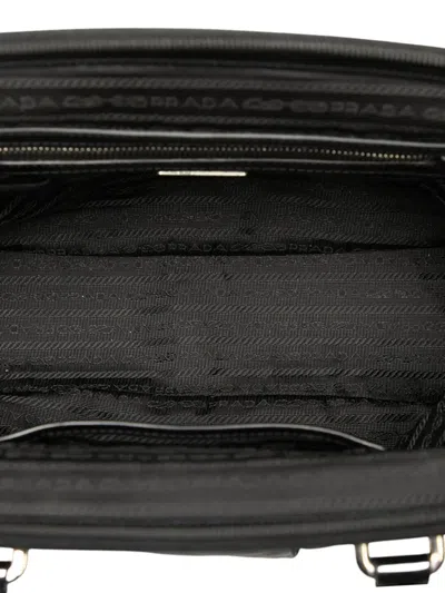 Pre-owned Prada 2013-2025 Tessuto Frame Handbag In Black