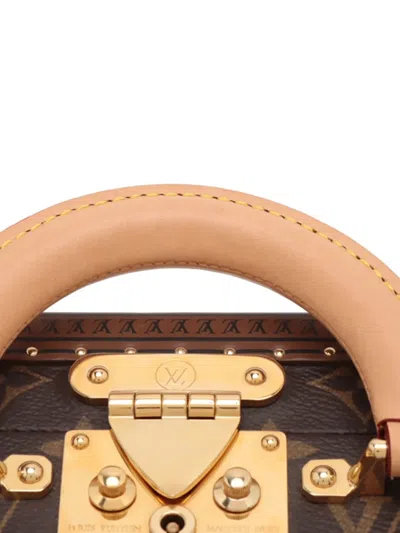 Pre-owned Louis Vuitton 2021-2025 Monogram Petite Valise Satchel In Brown