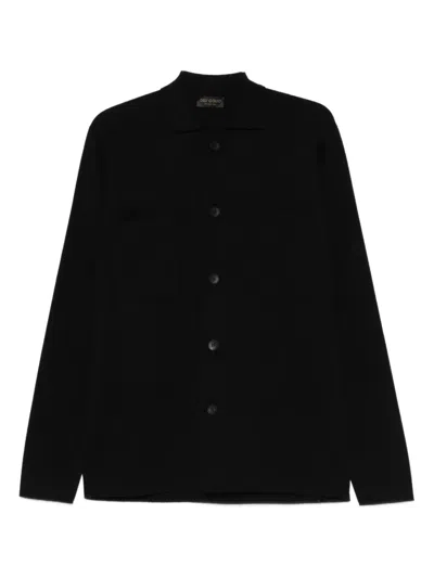 Dell'oglio Buttoned Pocket Shirt In Black