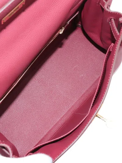 Pre-owned Hermes 2023 Togo Kelly Ii Retourne 28 Satchel In Red