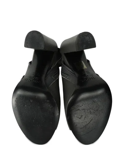 Pre-owned Vince Peep-toe Sandals In Gray