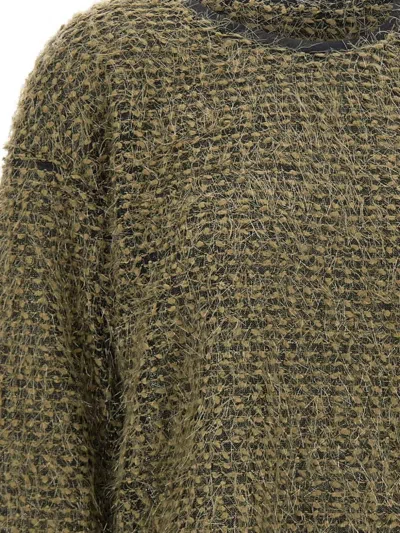 Elena Miro' Bouclé Thread Sweater In Brown