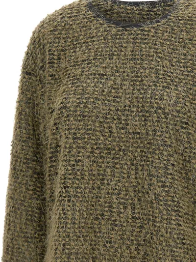 Elena Miro' Bouclé Thread Sweater In Brown