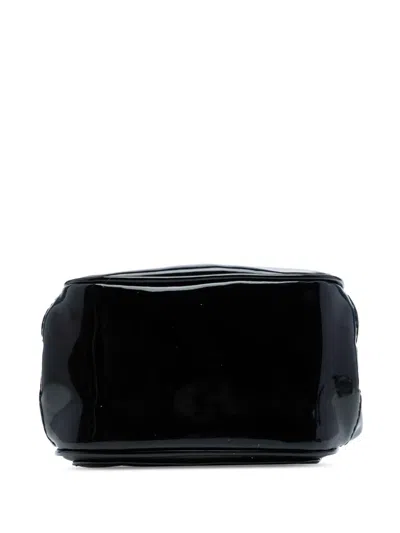 Pre-owned Chanel 1994-1996 Cc Patent Flap Crossbody Bag In Black