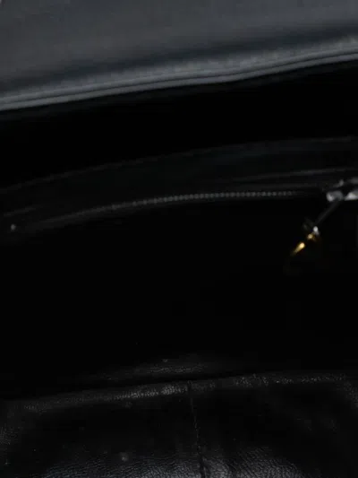 Pre-owned Chanel 1994-1996 Cc Patent Flap Crossbody Bag In Black