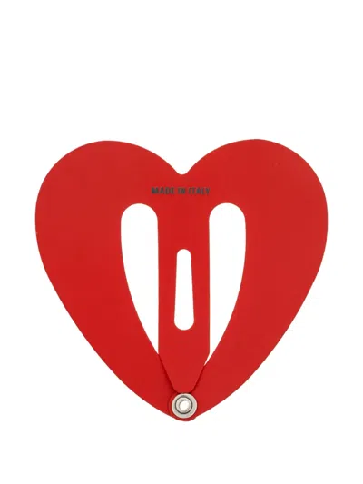 Balenciaga Eiffel-tower Hair Clip (set Of Two) In Red