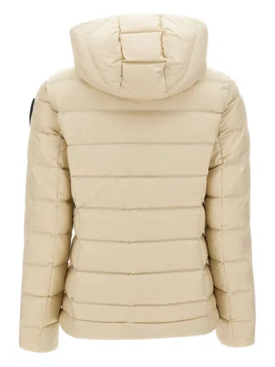 Blauer Charme Quilted Hooded Jacket In Metallic
