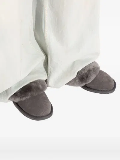 Emu Australia Jolie Fur Trim Slippers In Gold