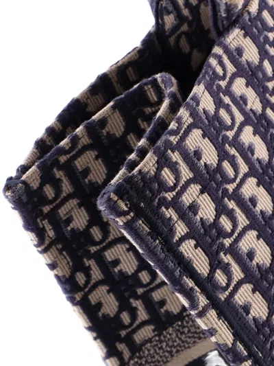 Pre-owned Dior Book Oblique Canvas Large Tote Bag In Blue