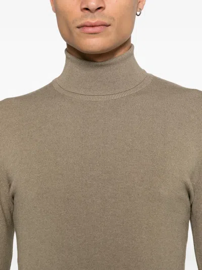 Imperial Plain Turtle Neck Sweater In Blue