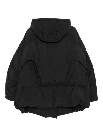 Rundholz Hooded Coat In Black