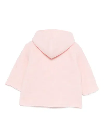 Il Gufo Montgomery Teddy Fleece Coat In Pink
