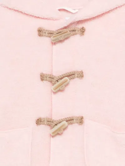 Il Gufo Montgomery Teddy Fleece Coat In Pink