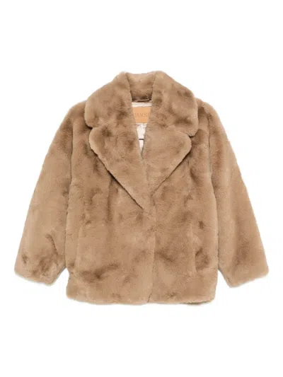 Jakke Rita Faux-fur Jacket In Neutral