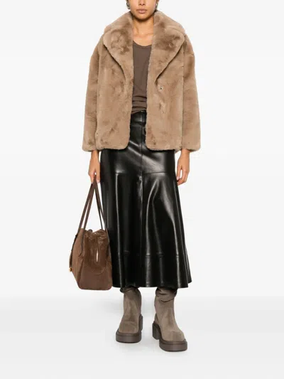 Jakke Rita Faux-fur Jacket In Neutral
