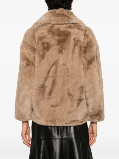 Jakke Rita Faux-fur Jacket In Neutral