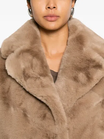 Jakke Rita Faux-fur Jacket In Neutral