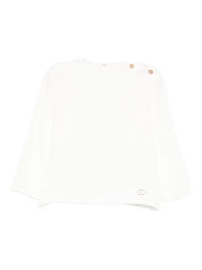 Teddy & Minou Long-sleeve Sweater In White