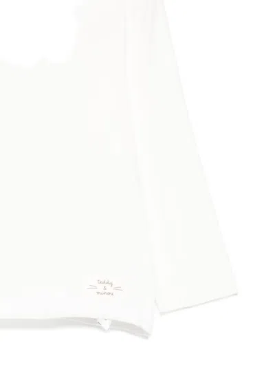 Teddy & Minou Long-sleeve Sweater In White