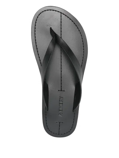 A.emery Flora Flat Sandals In Black