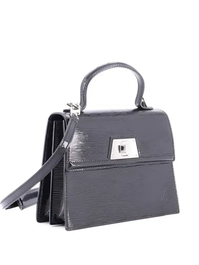 Pre-owned Louis Vuitton Sevigne Handbag Electric Epi Leather Pm Shoulder Bag In Black