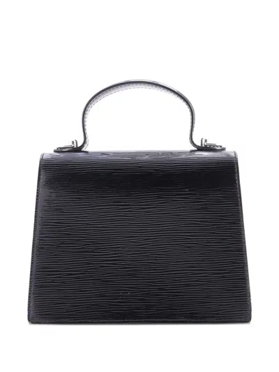 Pre-owned Louis Vuitton Sevigne Handbag Electric Epi Leather Pm Shoulder Bag In Black